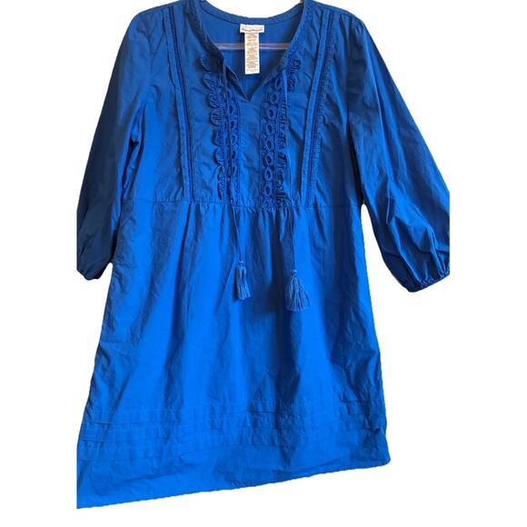 Tommy Bahama Boho Salina Key Organic Cotton Poplin Shift Dress Coverup Pockets M - Picture 2 of 16